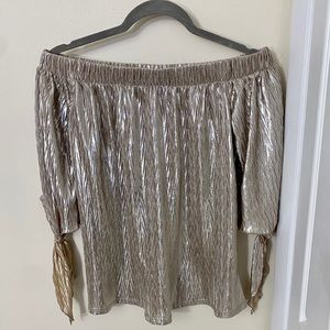 Champagne off the shoulder top